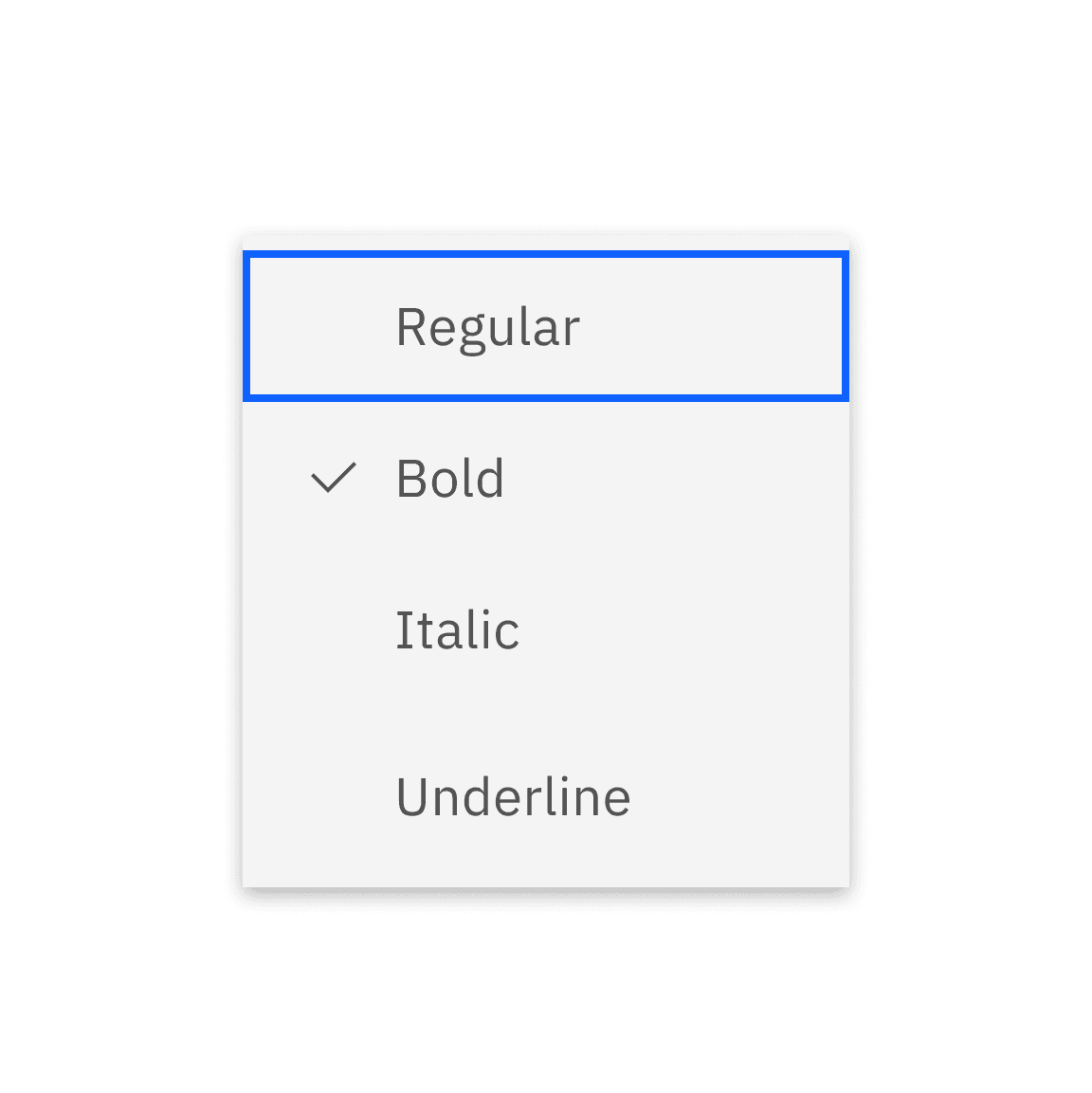 Single-select example